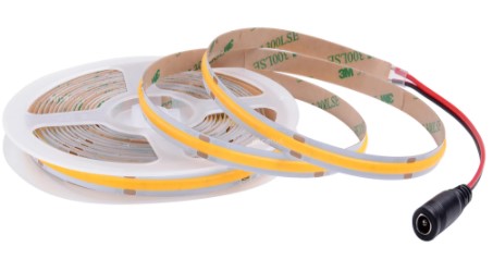 COB LED pásek 5mm 24V 10W Jantarová Žlutá